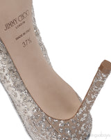 Jimmy Choo Romy 85 Glitter Pumps