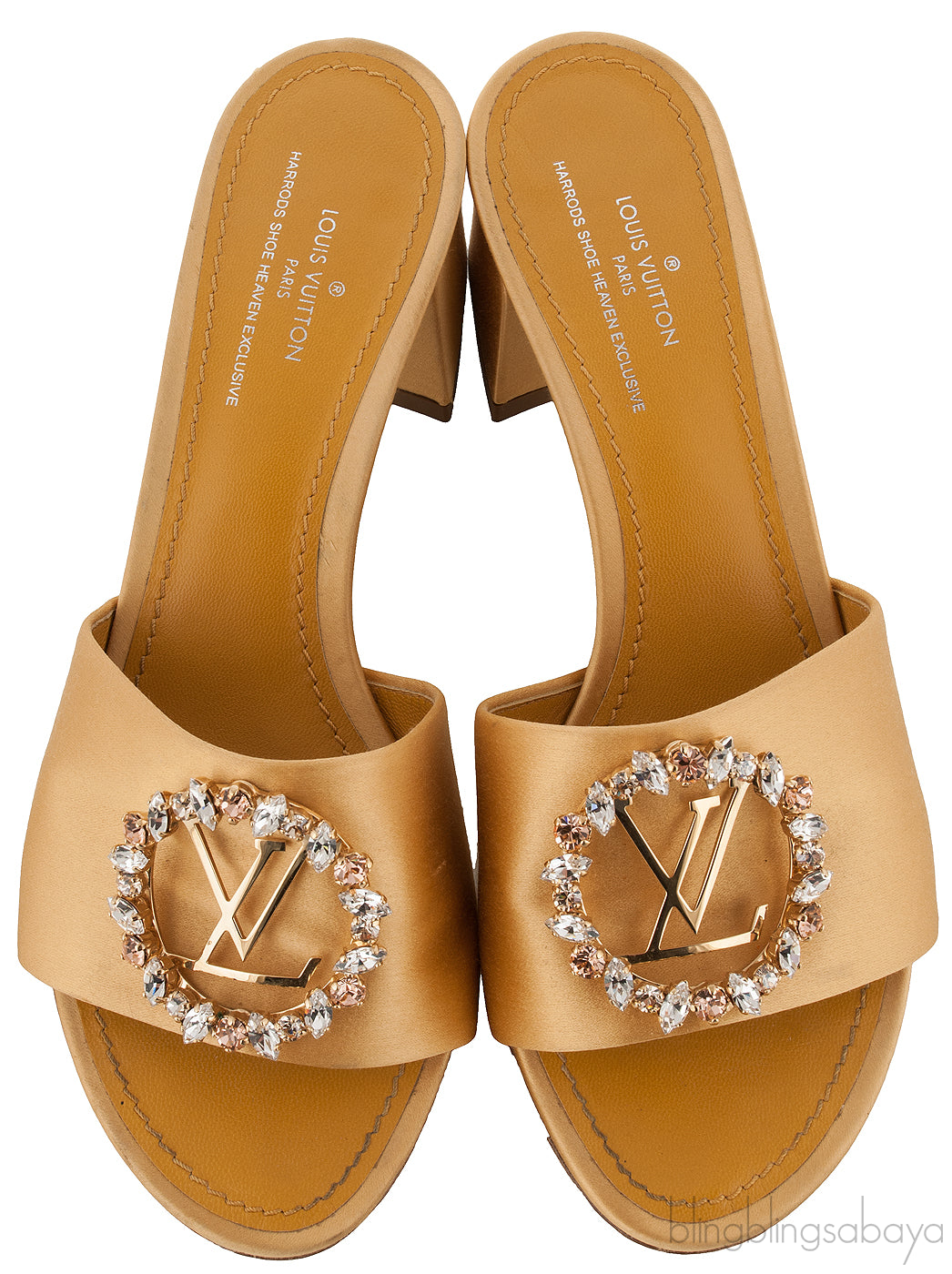 Madeleine Gold Satin Mule
