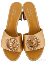 Madeleine Gold Satin Mule