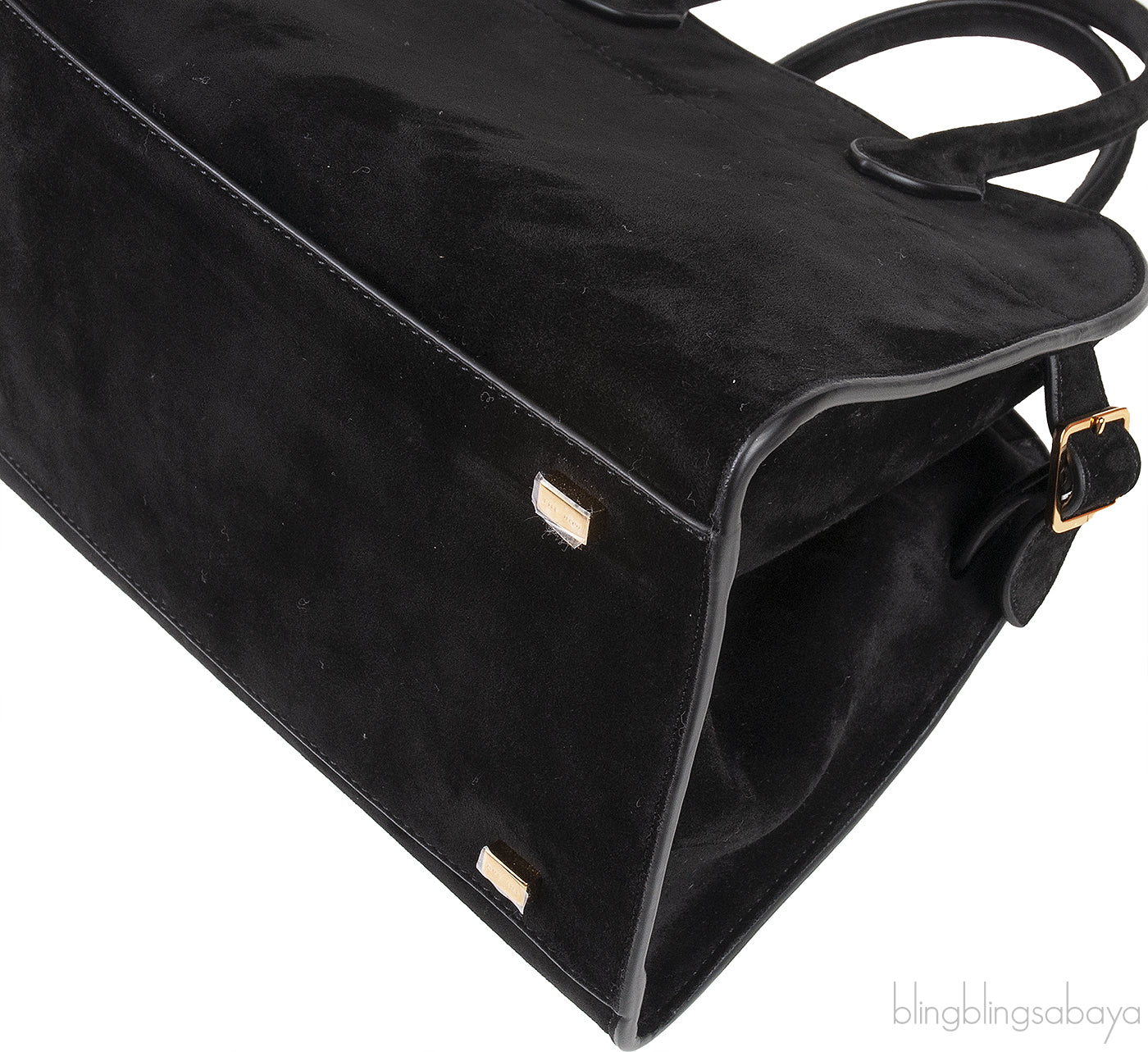 Soft Margaux 10 Black Suede Leather Bag