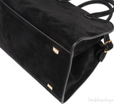Soft Margaux 10 Black Suede Leather Bag