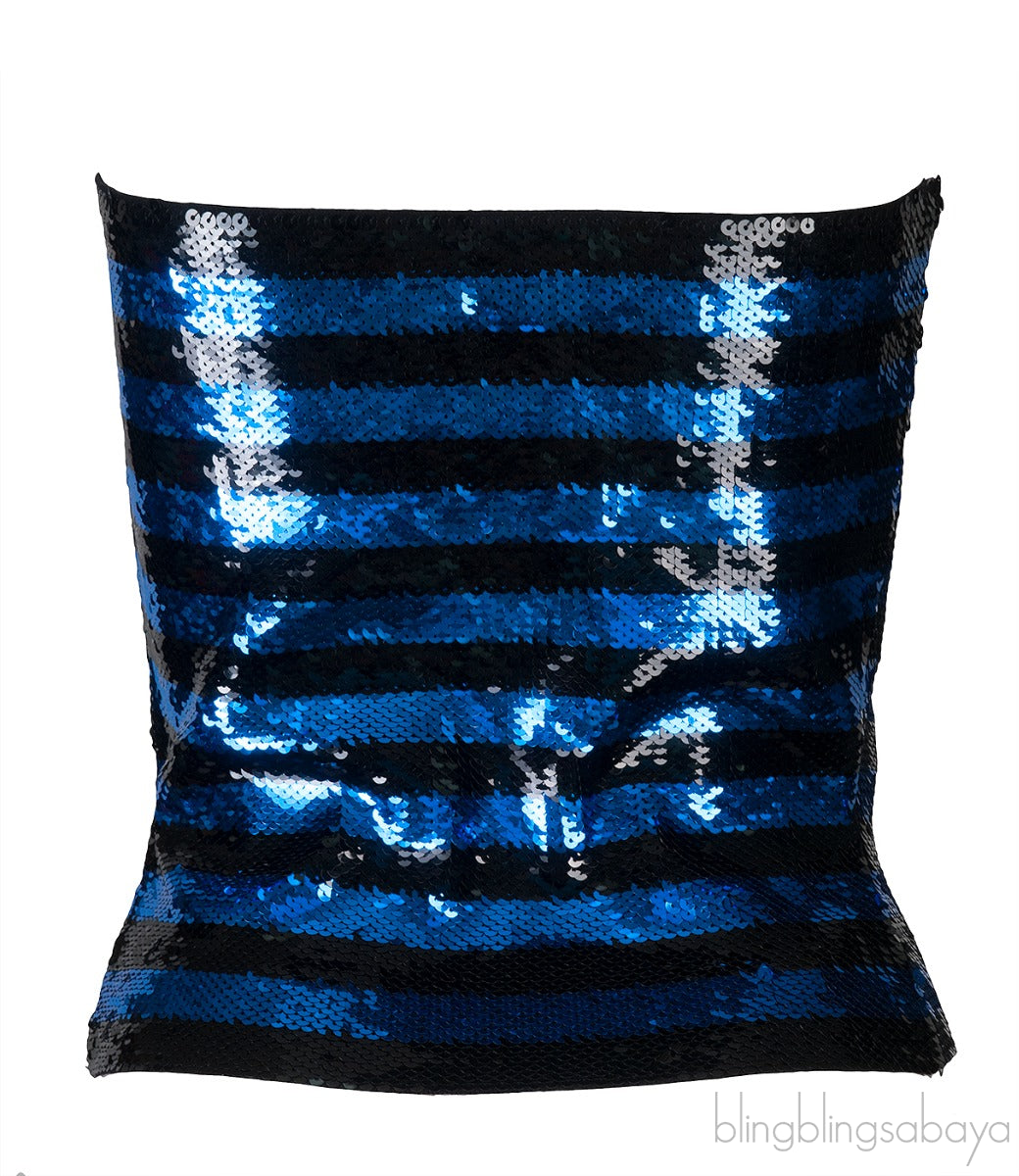 Striped Sequined Tube Top