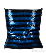 Striped Sequined Tube Top