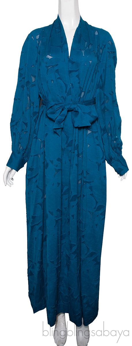 Blue Floral Lace Dress