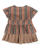 Double Breasted Kids Top & Pleated Skirt