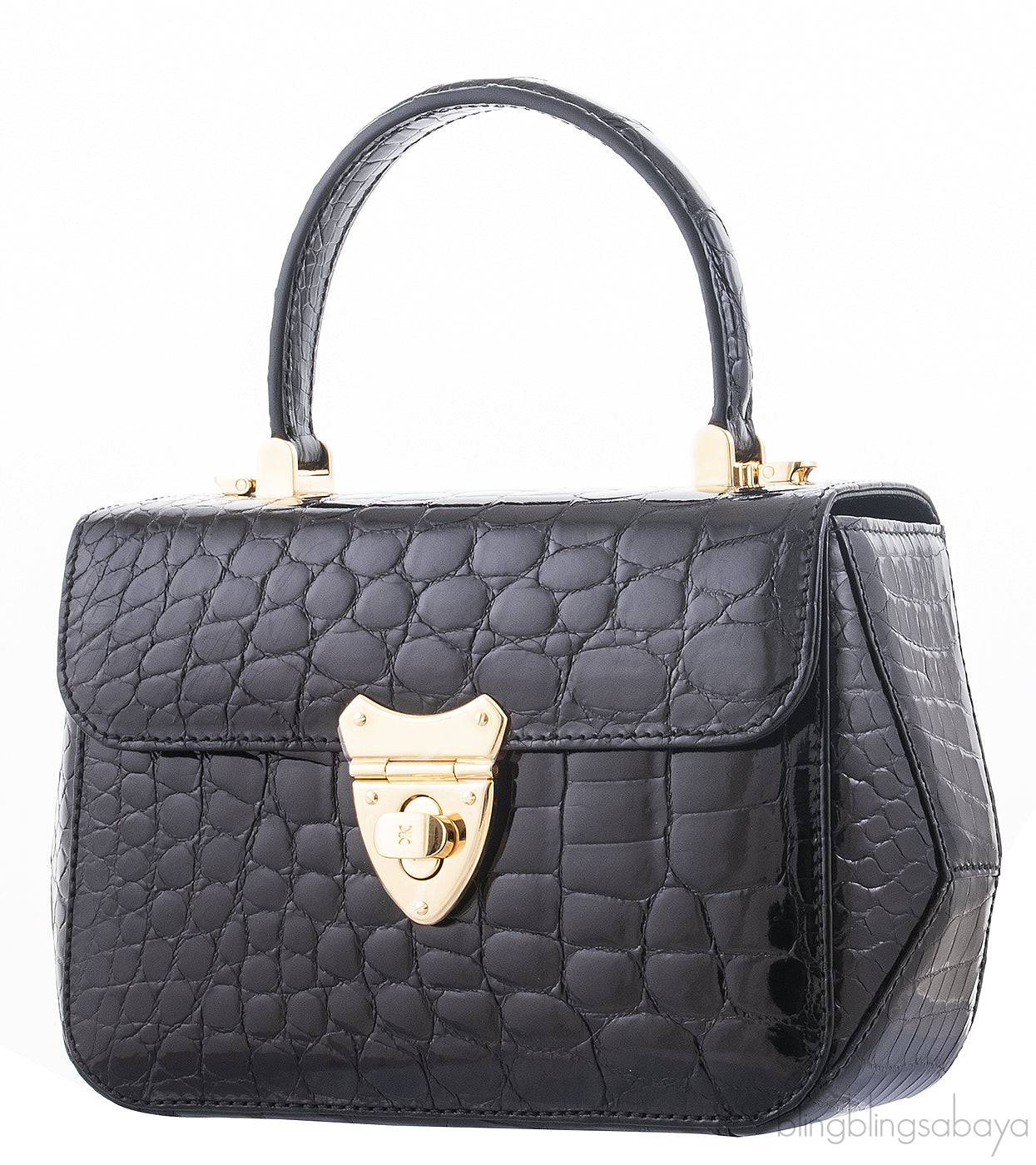 Edge Hexagon Crocodile Bag