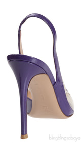 Purple PVC Slingback Pump