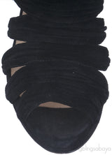Black Suede Cut-out Leather Pump