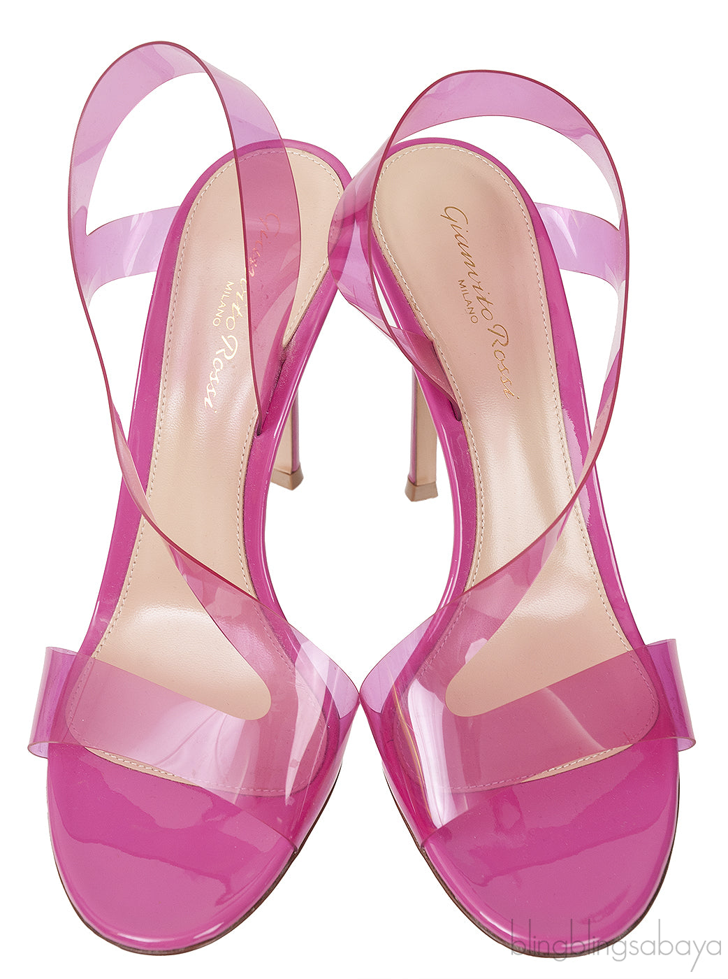 Fuchsia Metropolis PVC Slingback Sandals