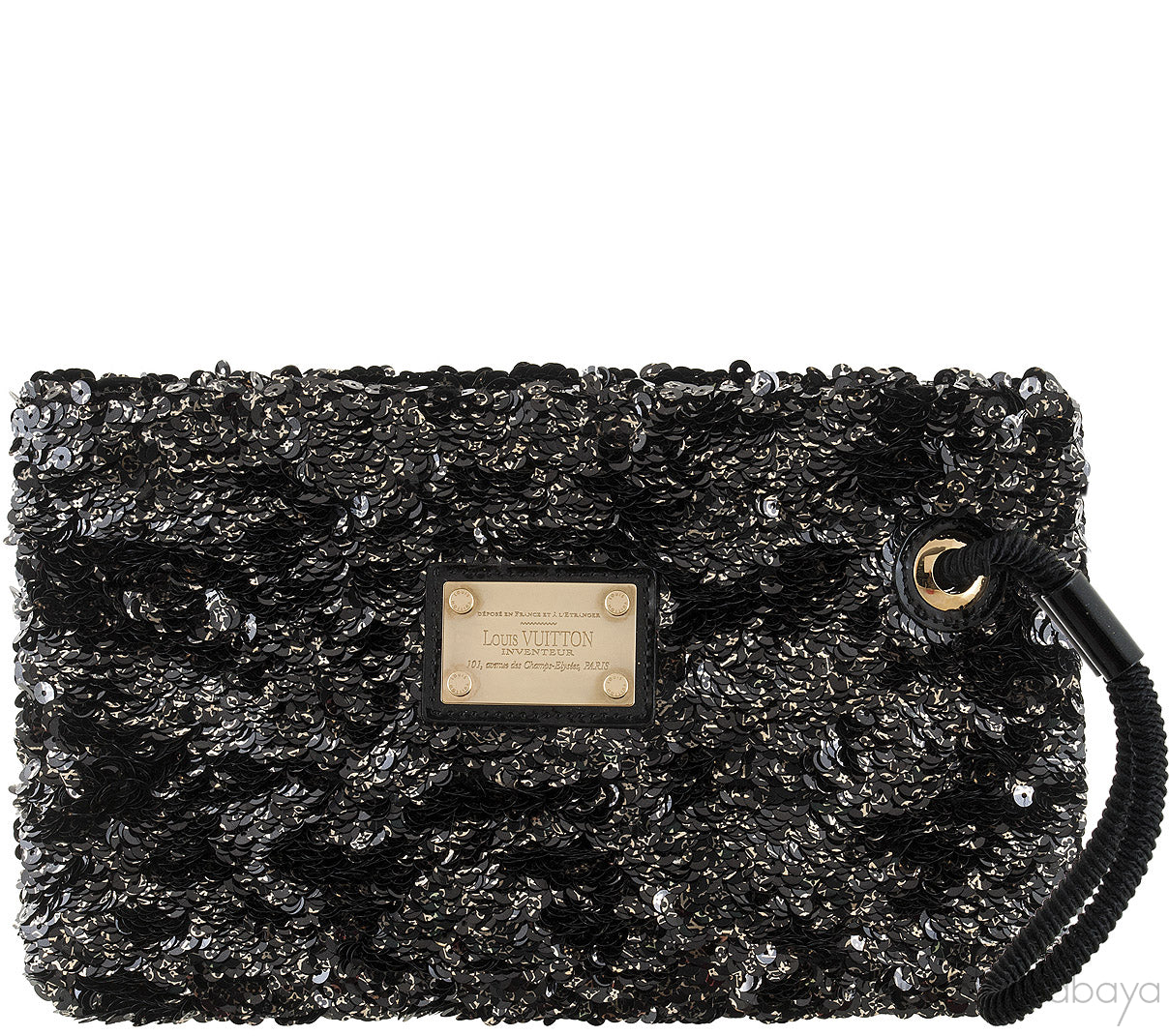 Sequin Black Pochette Rococo