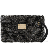 Sequin Black Pochette Rococo