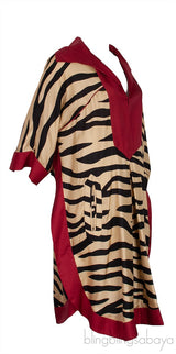 Tri-color Leopard Print Tunic Dress