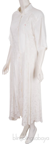 White Printed Asymmetric Dress