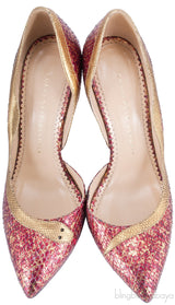 Red Serpent Half d\'Orsay Pump