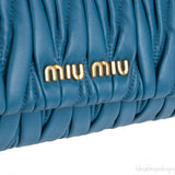 Laguna Matelasse Leather Clutch Shoulder Bag