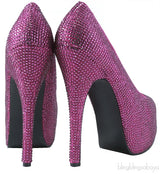 Hot Pink Rhinestone Pump