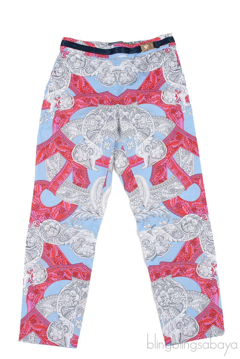 Light Blue Printed Kids Trouser