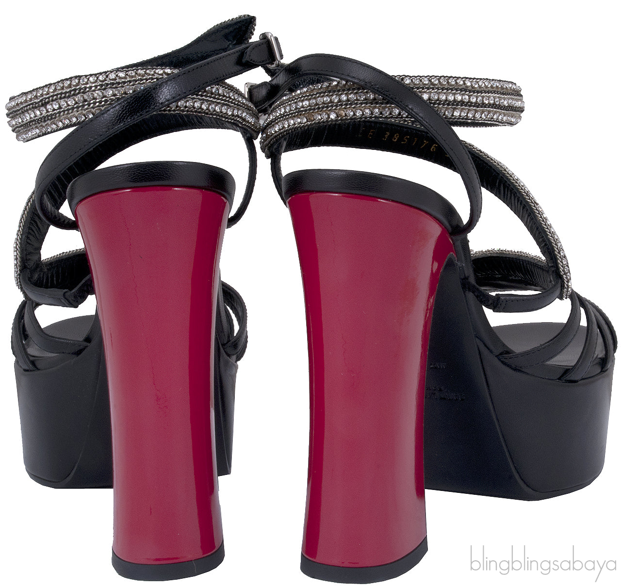 Black Serpent Crystal Heels