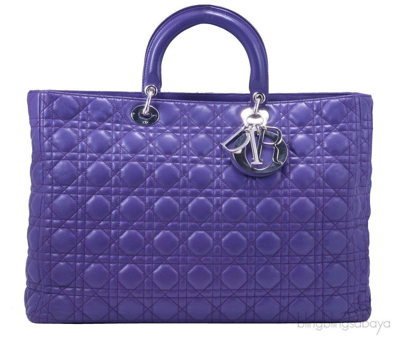 Lady Dior Violet Large Shopping Tote