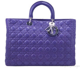 Lady Dior Violet Large Shopping Tote