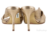 Metallic Gold Glen Leather Mules