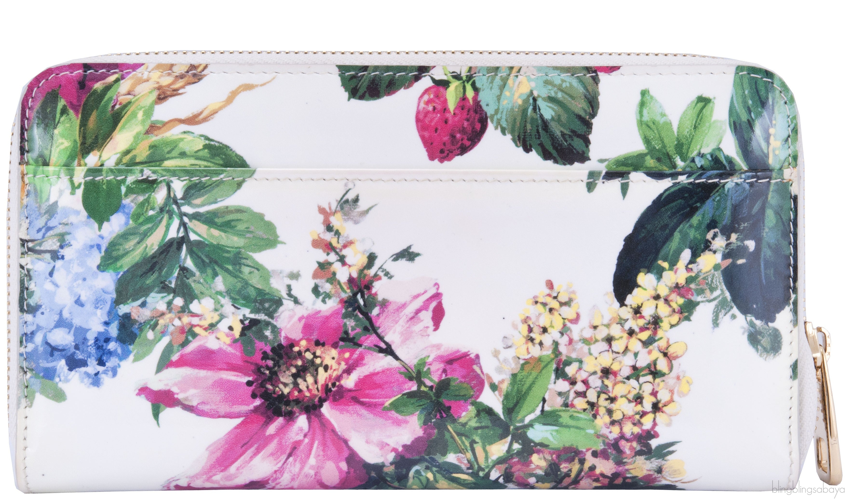 Dolce & Gabbana Floral Zip Around Continental Wallet