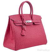 Birkin 35 Ostrich Bougainvillier