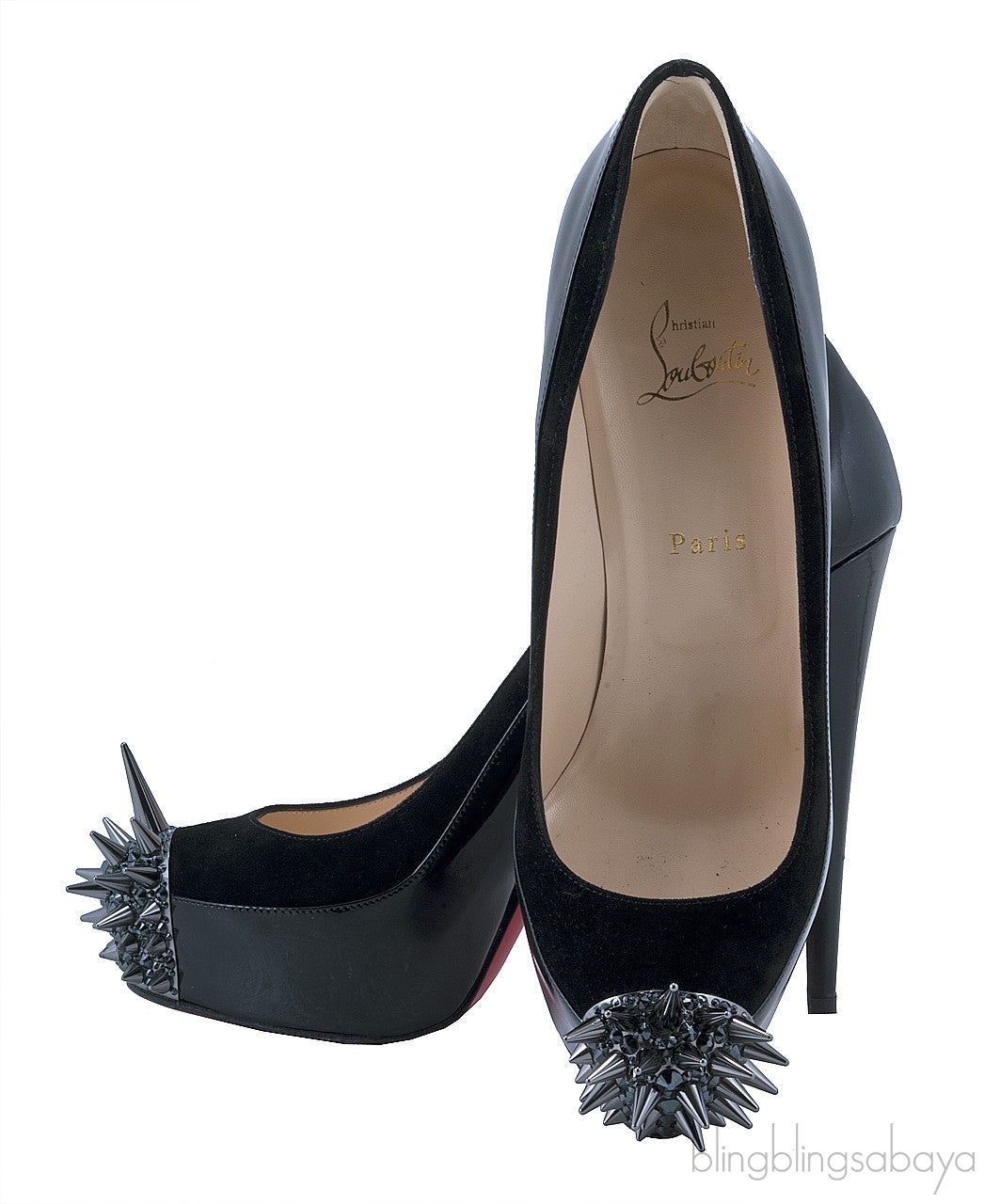 Asteroid Black Spike Toe Pumps