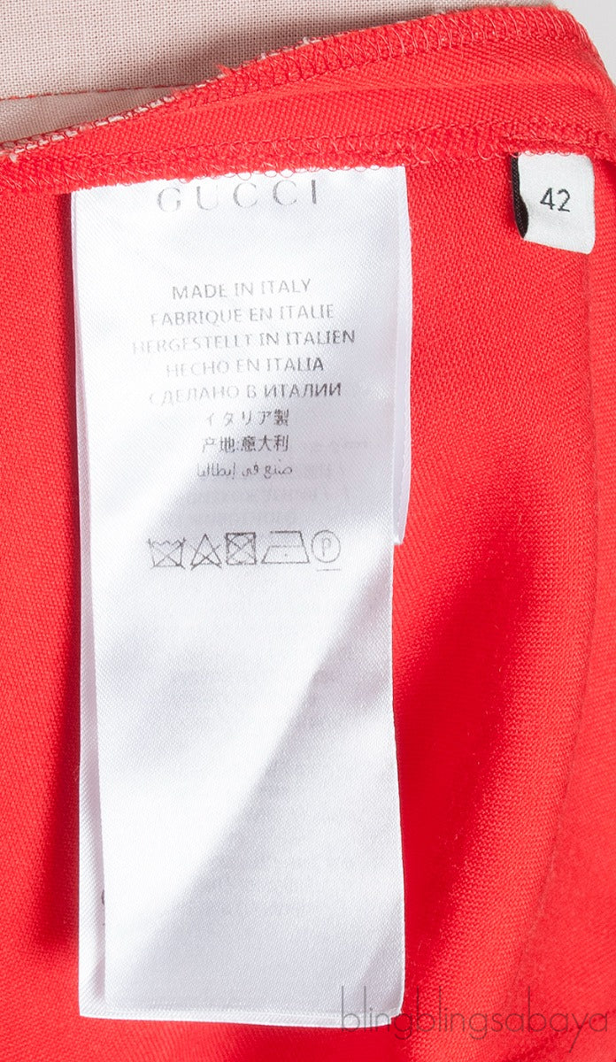 Red Tapered Trousers