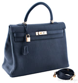 Kelly 35 Black Togo