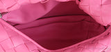Pink Jodie Mini Knotted Intrecciato Leather Tote