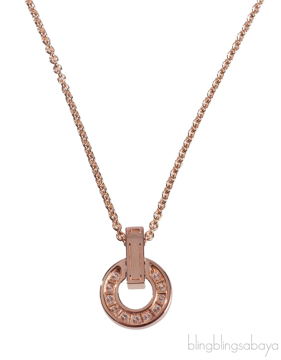 Bvlgari Diamond Necklace 18kt Rose Gold