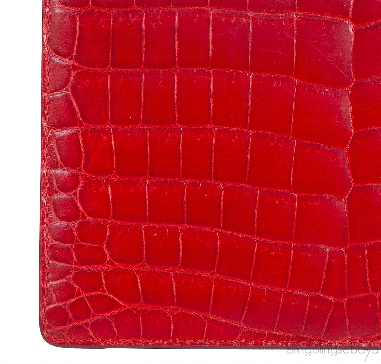 Salvatore Ferragamo Red Crocodile Gancio Shoulder Bag