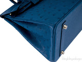 Birkin 30 Ostrich Blue Cobalt