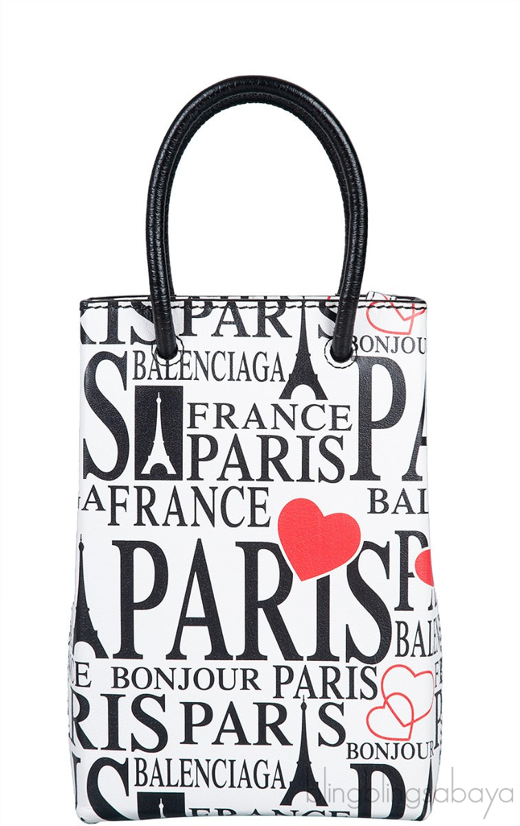 BONJOUR PARIS Shopping Phone Holder Bag