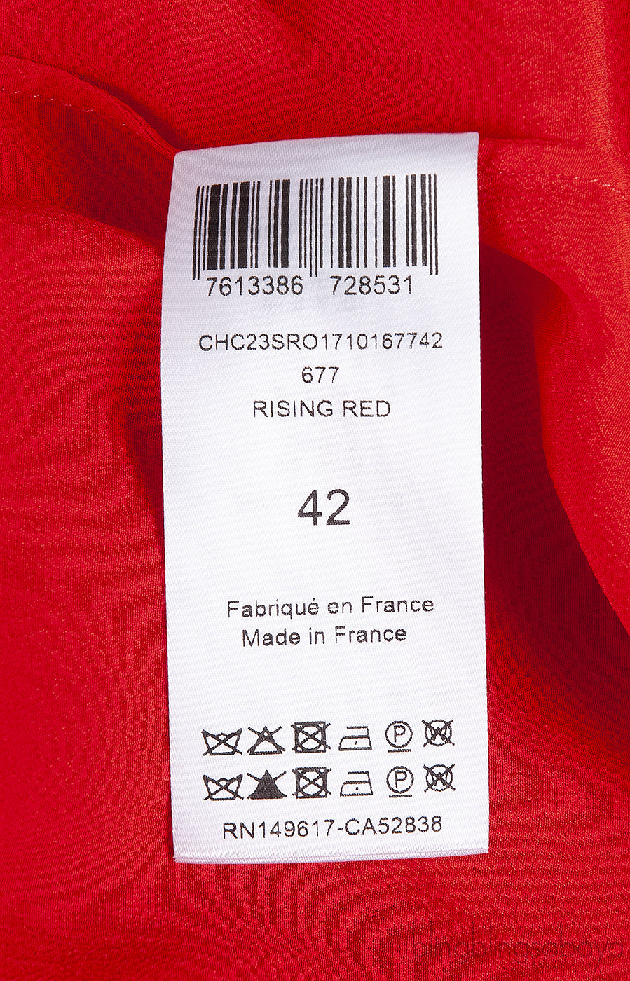 Red Pleated Silk Mousseline Maxi Dress