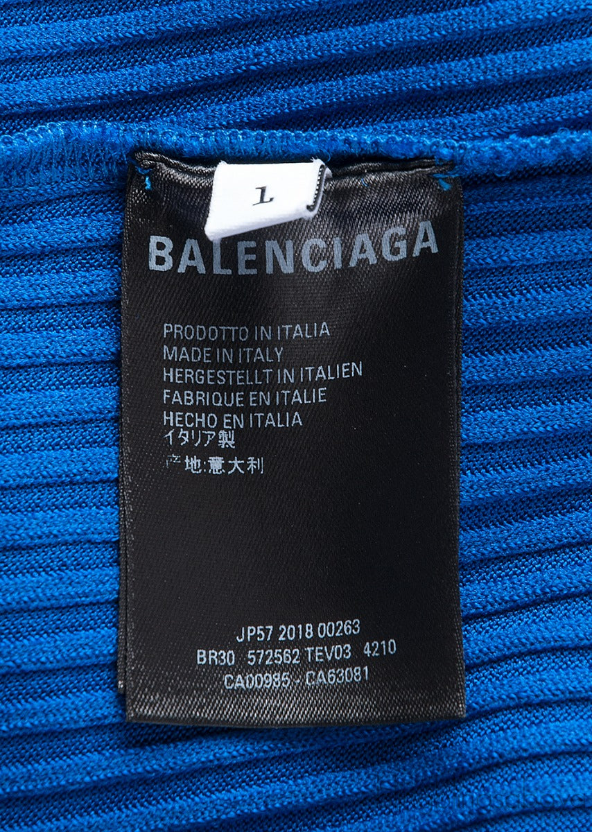 Blue Knitted Oversize Dress