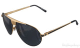 Linda Farrow LFL461 Black & Gold Aviator Sunglasses