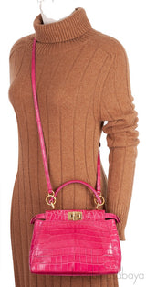 Fuchsia Crocodile Mini Peekaboo