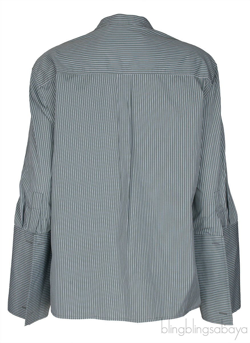 Striped Printed Long Sleeve Shirt