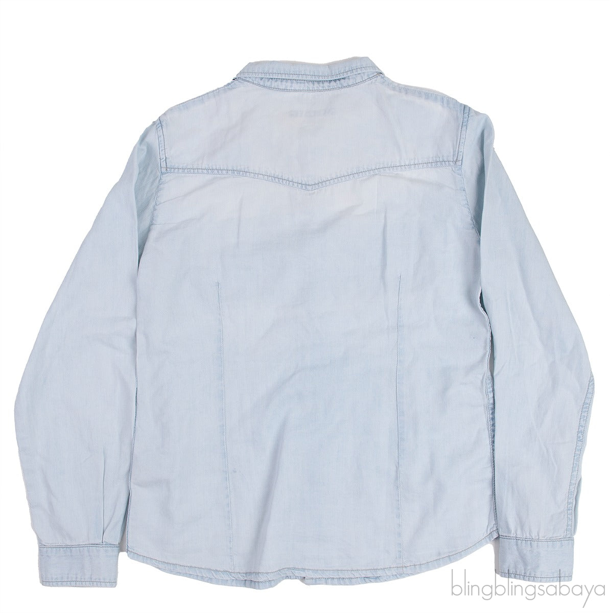 Pale Blue Kids Longsleeve Denim Shirt