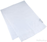 Plain White Long Rectangular Scarf