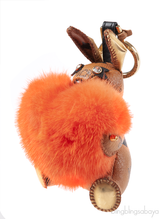 MCM Rabbit Heart Fur Charm