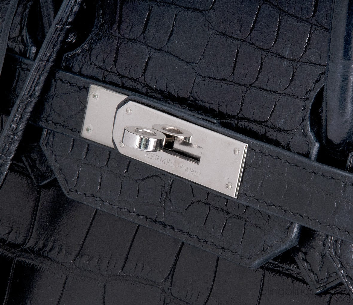 Birkin 35 Black Matte Crocodile PHW