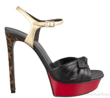 Multicolor Bow Slingback Pump