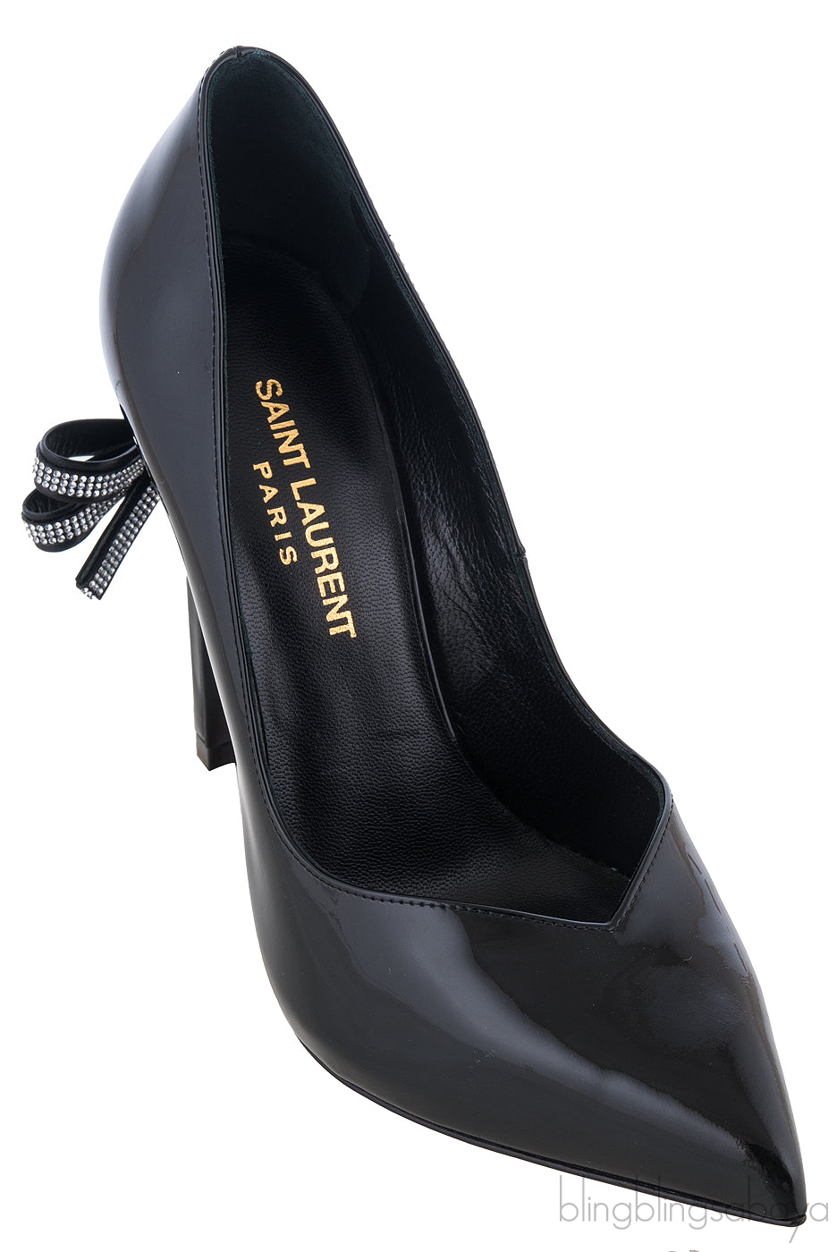 Bow Embellished Leather Pumps