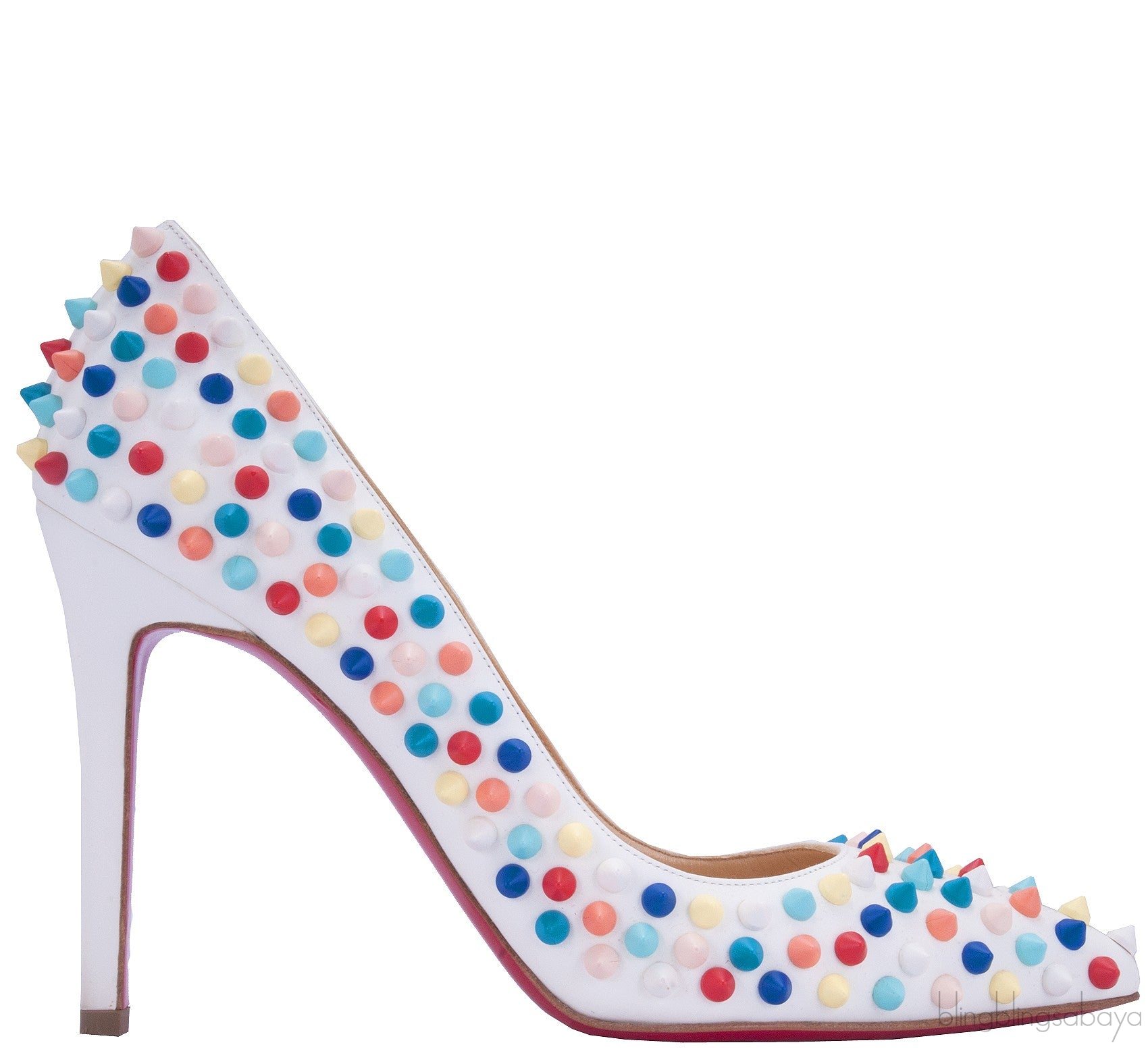 Pigalle Multicolor Spiked Leather Pump