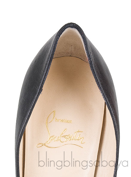 Black Matte Peep Toe Pump
