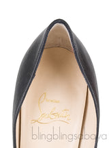 Black Matte Peep Toe Pump