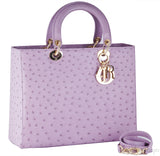 Lady Dior Parme Rose Ostrich L.Ed